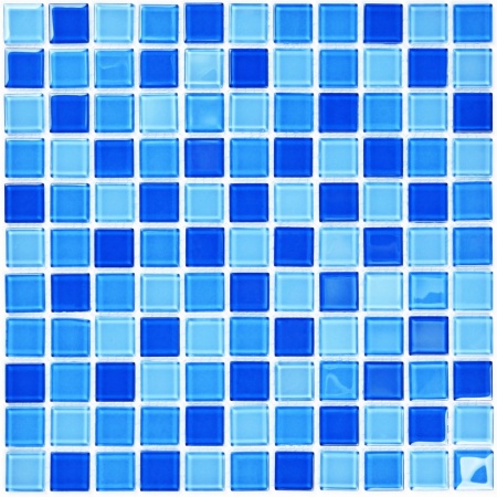 Плитка декоративная стеклянная Blue wave-1/Голубая волна-1 25*25 300*300 арт. 90685