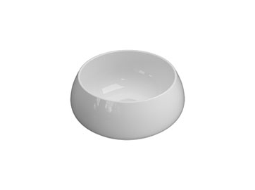 GLOBO T-EDGE Раковина-чаша на столешницу, Ø35 см, H14 см, без отв. под смеситель, белый арт. 36582