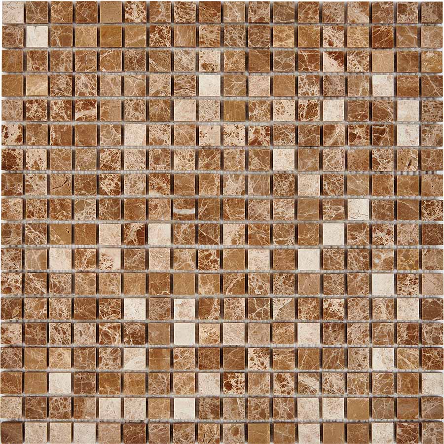 PIX 221 Light Emperador, чип 15x15 мм, сетка 305х305x4 мм, Полированная арт. 73756