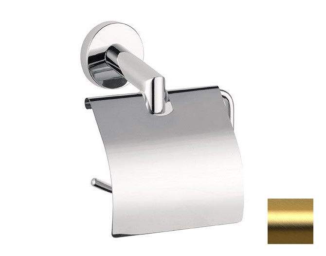 REMER GUEST Держатель туалетной бумаги с крышкой, BG brushed gold арт. 30925