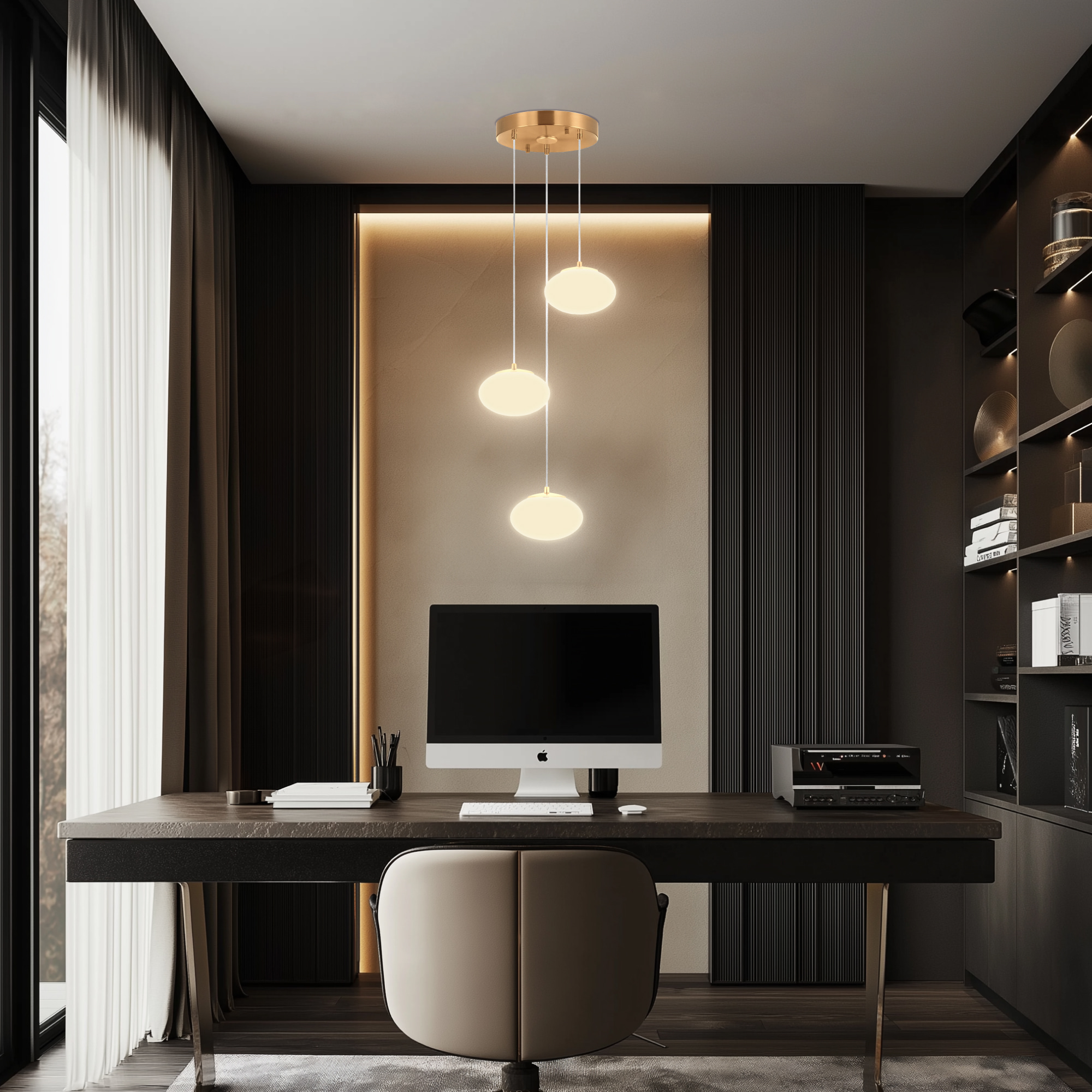 Citilux ATMAN SMART CL226A033 LED RGB Умная каскадная люстра Бронза арт. 89426