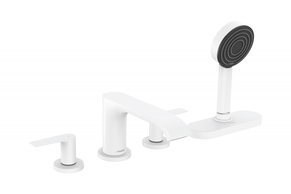 HANSGROHE Vivenis Смеситель на край ванны, на 4 отверстия, с sBox, матовый белый арт. 38871