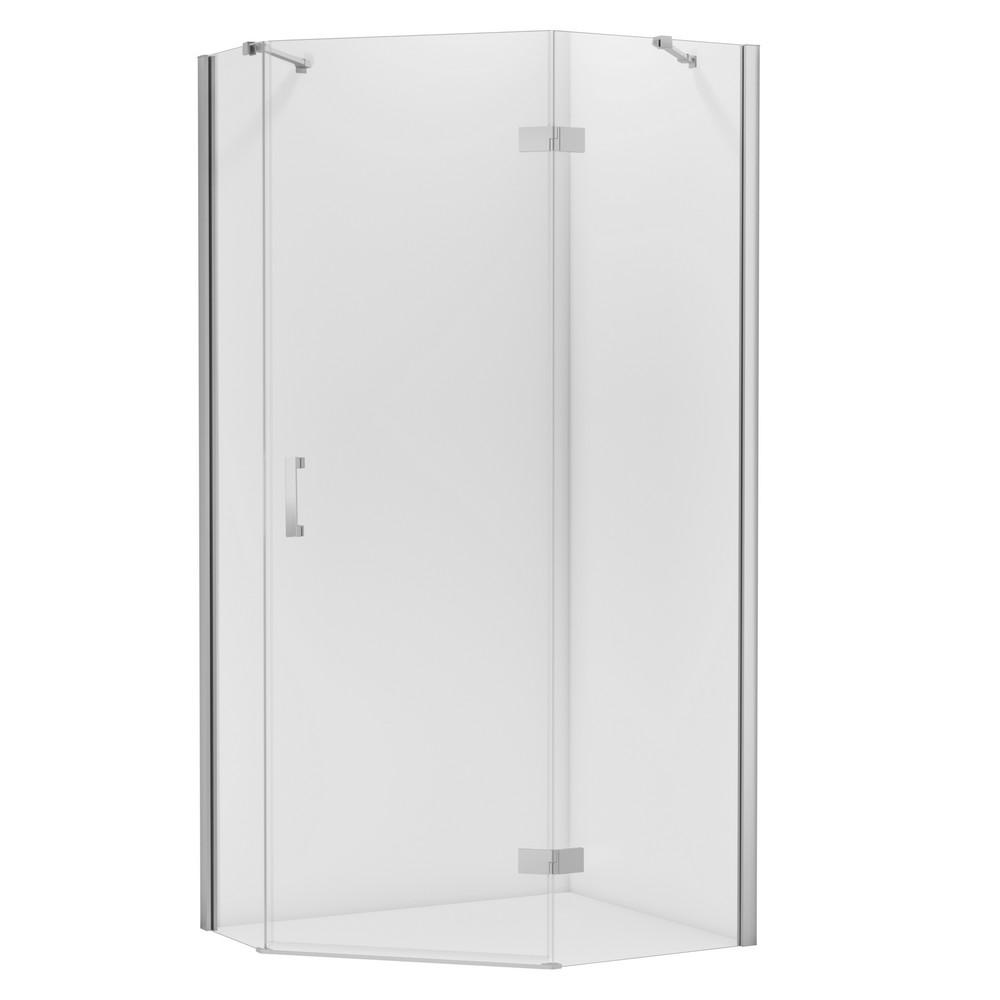NEW TRENDY NEW AZURA Душевое ограждение 100x80xH195 см, хром/Прозрачное 6 мм арт. 32733