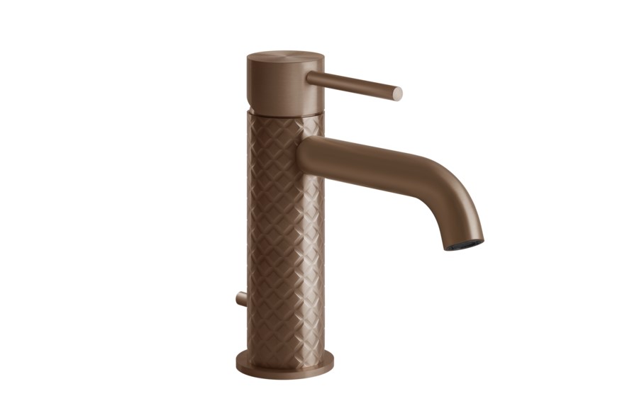 GESSI INTRECCIO Смеситель для раковины с донным клапаном на 1 1/4, Copper Brushed PVD арт. 34650