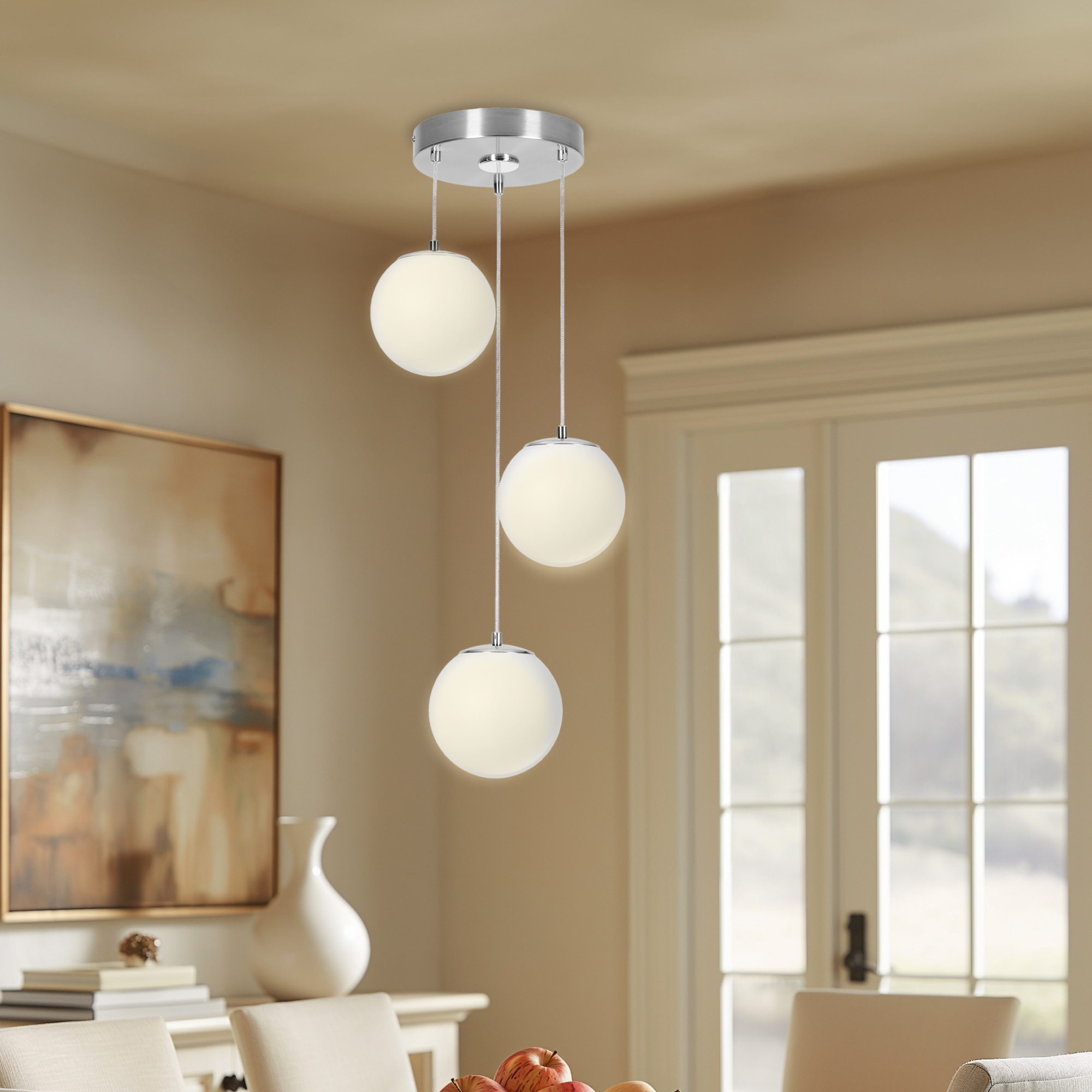 Citilux Адам Смарт CL228A031 RGB LED Умная каскадная люстра Матовый Хром арт. 88972