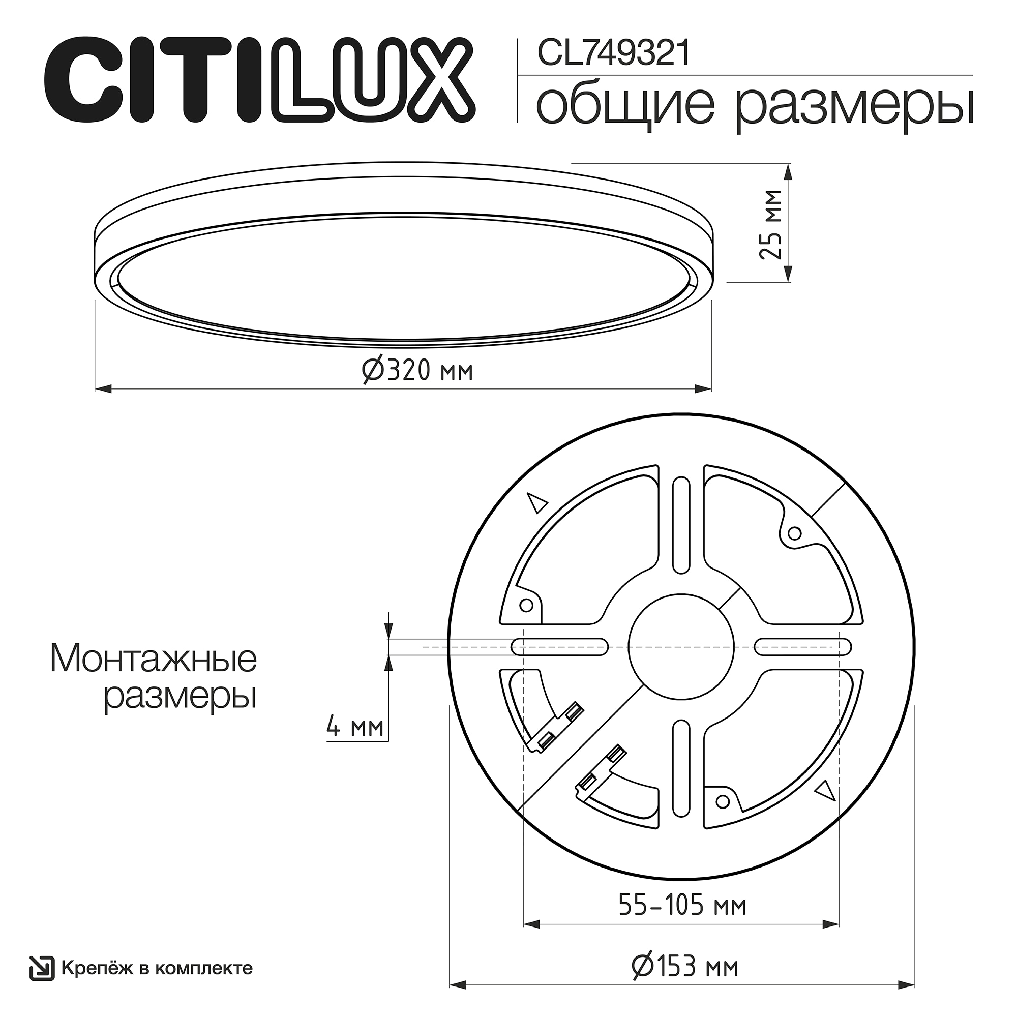 Citilux NORMA CL749321 LED RGB Светильник с пультом Чёрный арт. 89482