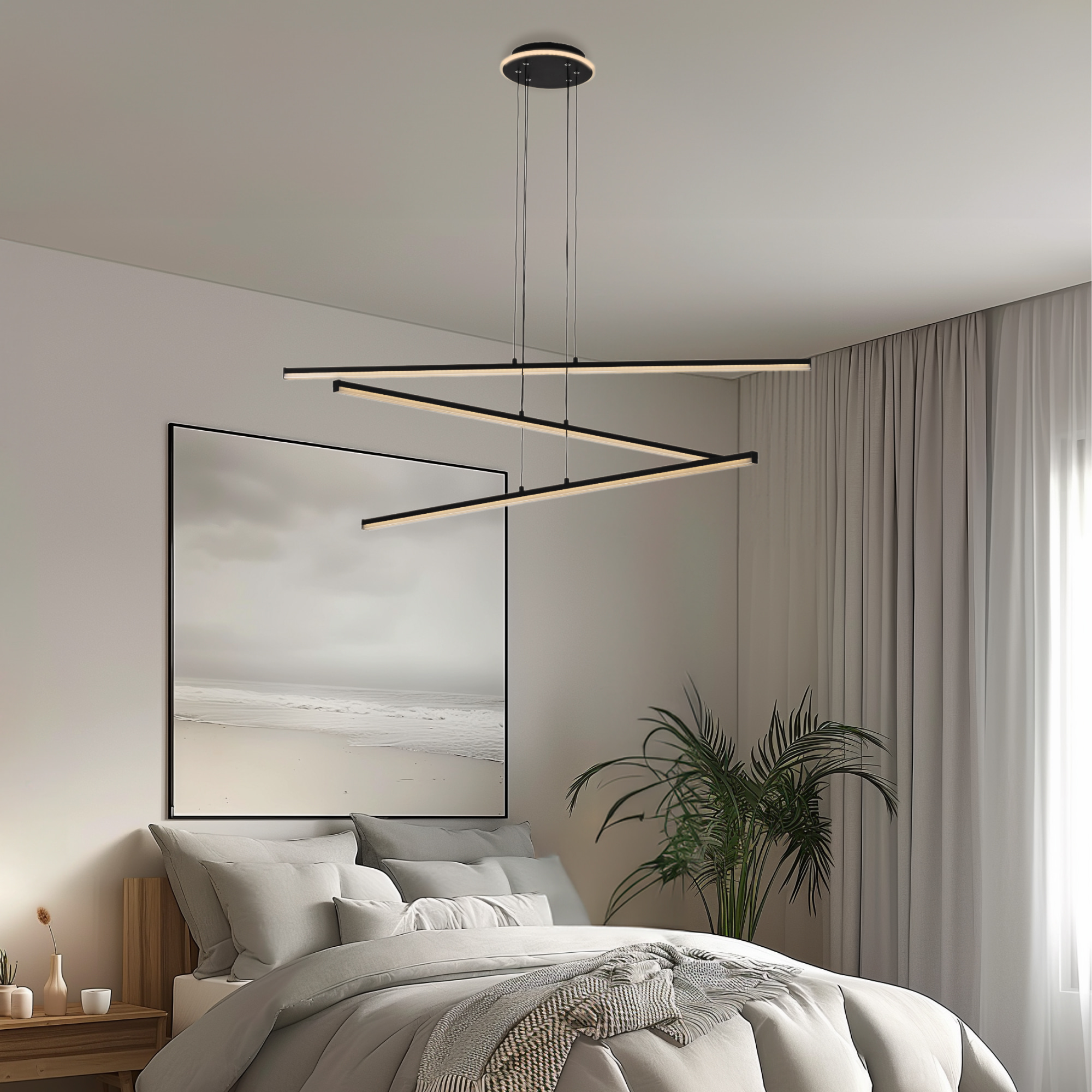 Citilux Trent CL203731 LED Люстра подвесная с пультом Чёрная арт. 89268