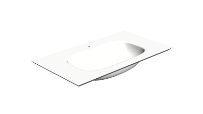 VERONA STYLE Раковина “Slim” 90х50 см, 1отв., БЕЗ перелива, БЕЗ ДК, Solid Cast белый матовый арт. 37124