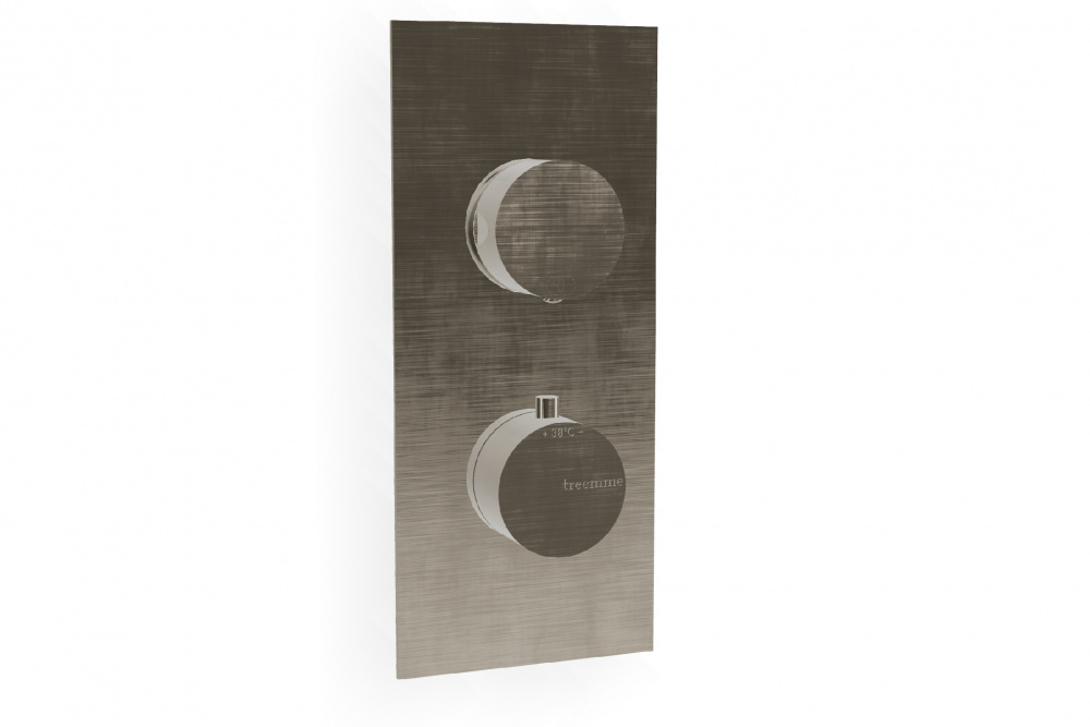 TREEMME Термостатический смеситель скрытого монтажа на 2 выхода, NF Brushed nickel арт. 39707