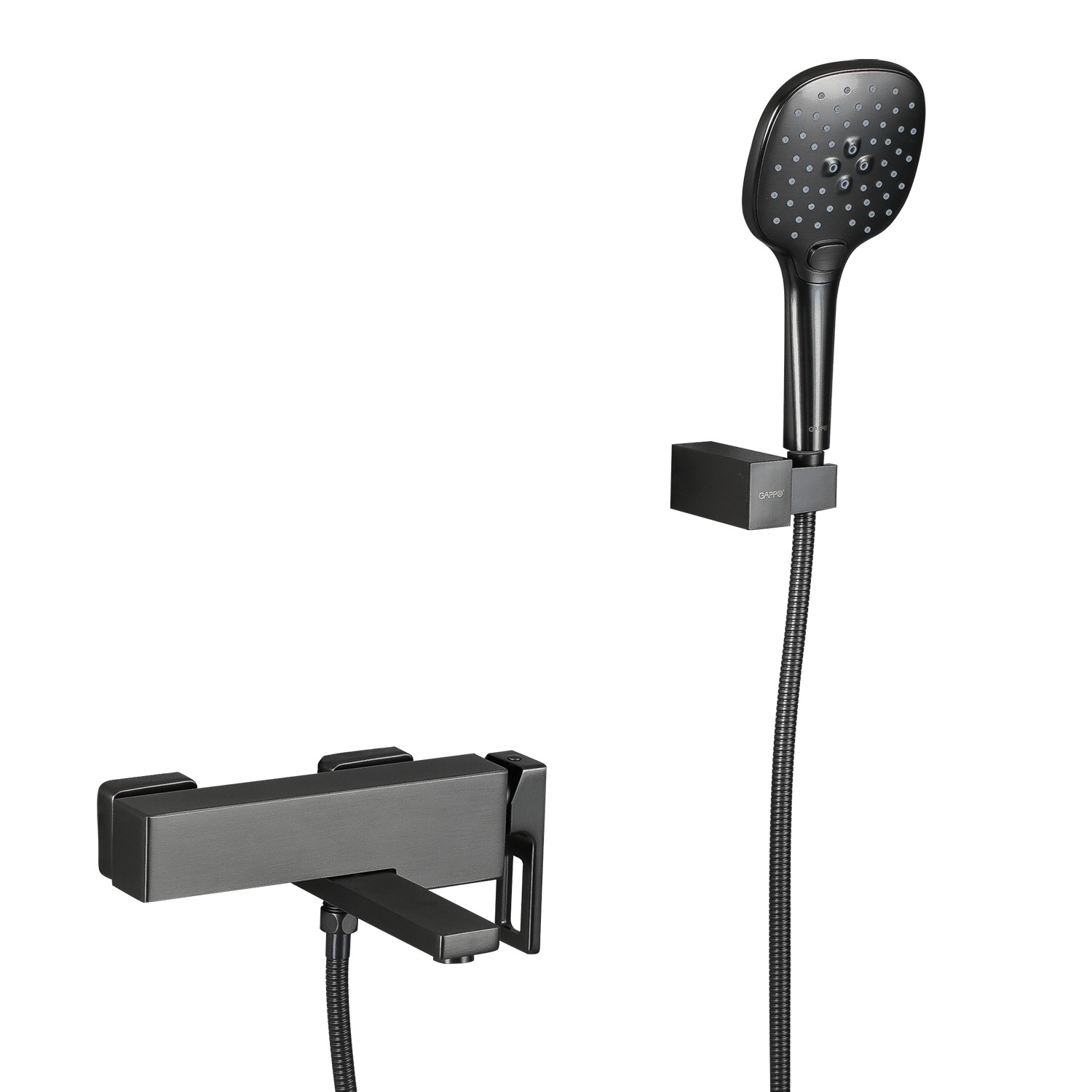 Смеситель для ванны GAPPO G3217-9, оружейная сталь арт. 168451