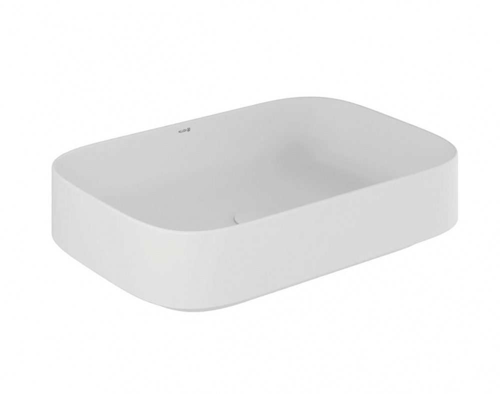 KLUDI RESA S Раковина накладная soft-edge, 60х40хH14 см, белый матовый арт. 37082