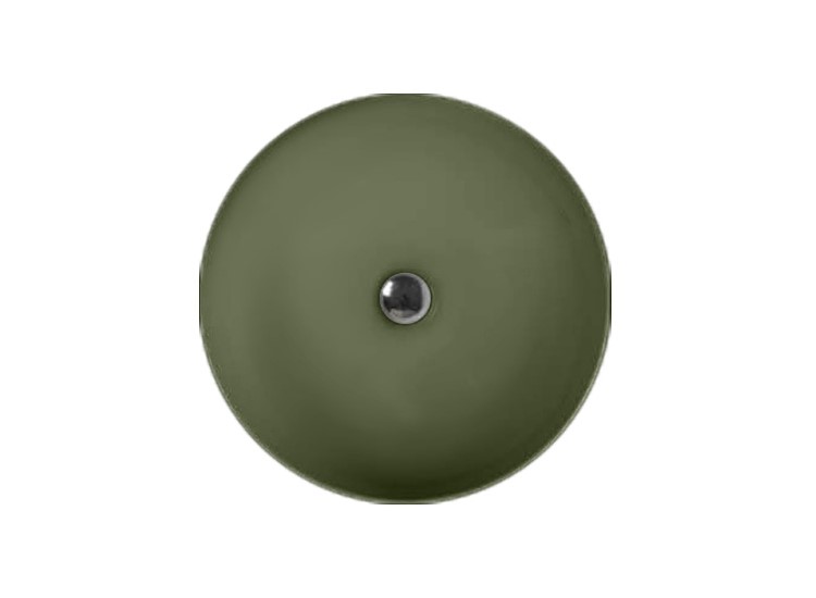 KERASAN NOLITA Раковина накладная ø40хh15 см, Green matt арт. 36531