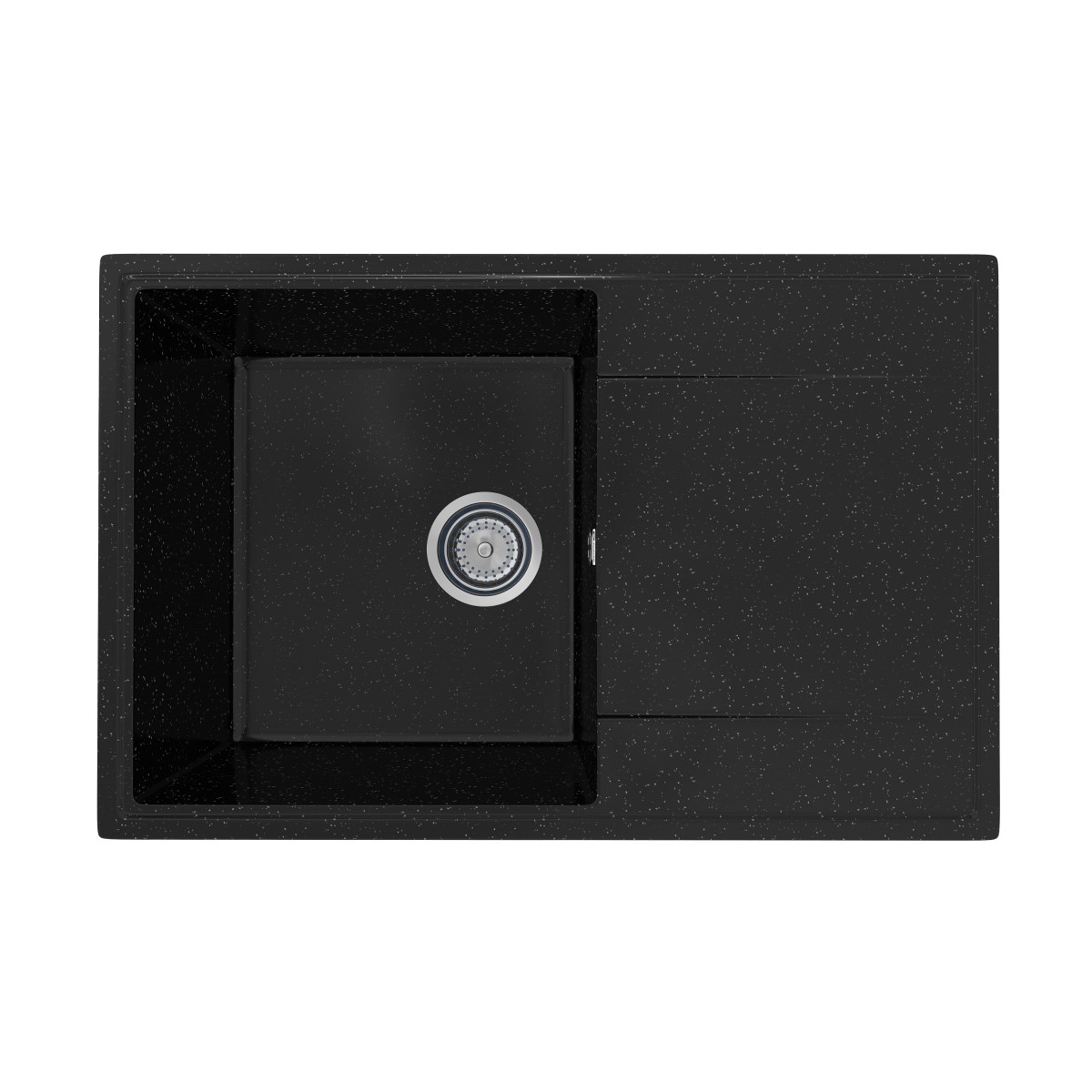 Кухонная мойка Practik PR-M-735-004 (без сифона), черный оникс арт. 185225