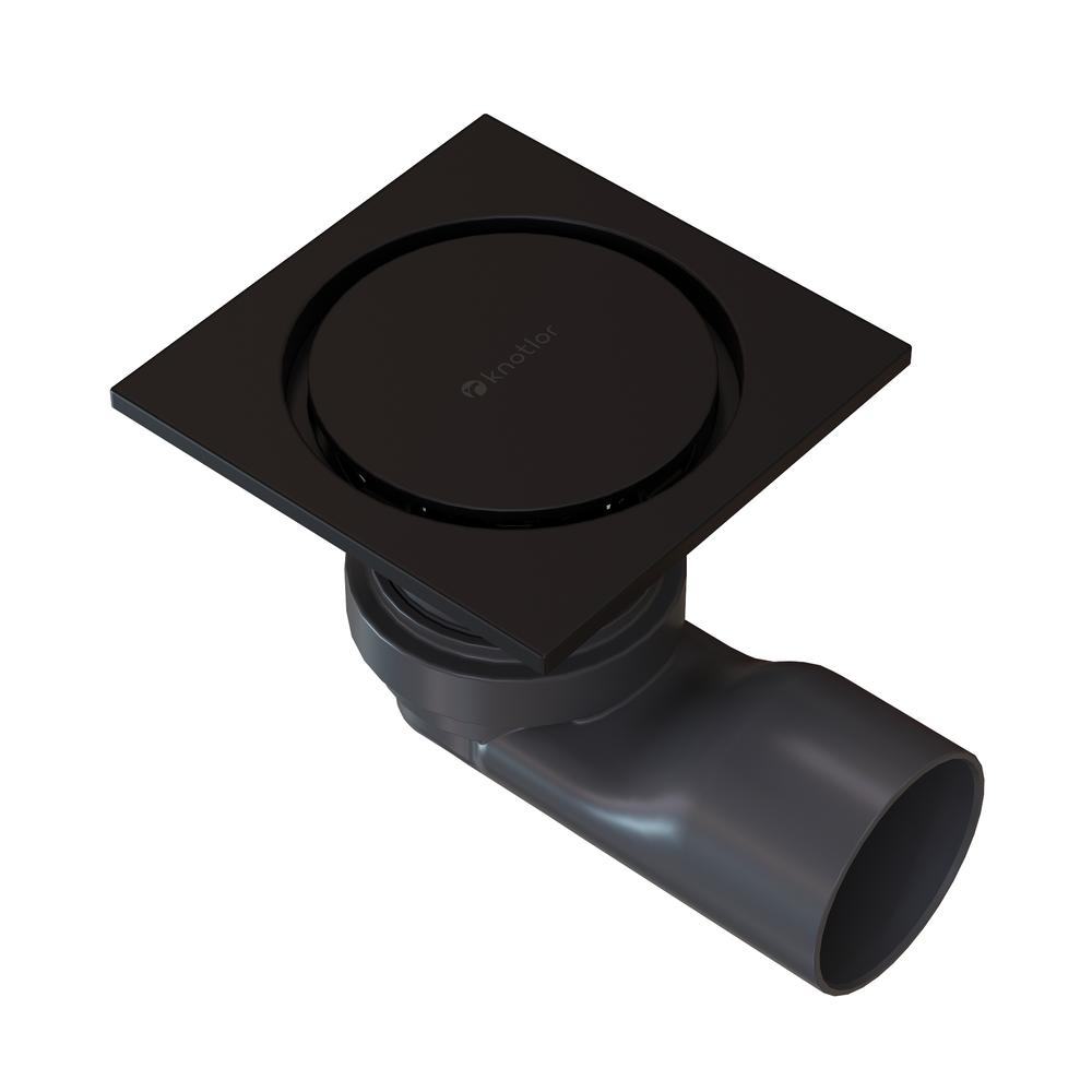 Душевой трап точечный Knotlor SDSC100BL, матовый черный арт. 175998