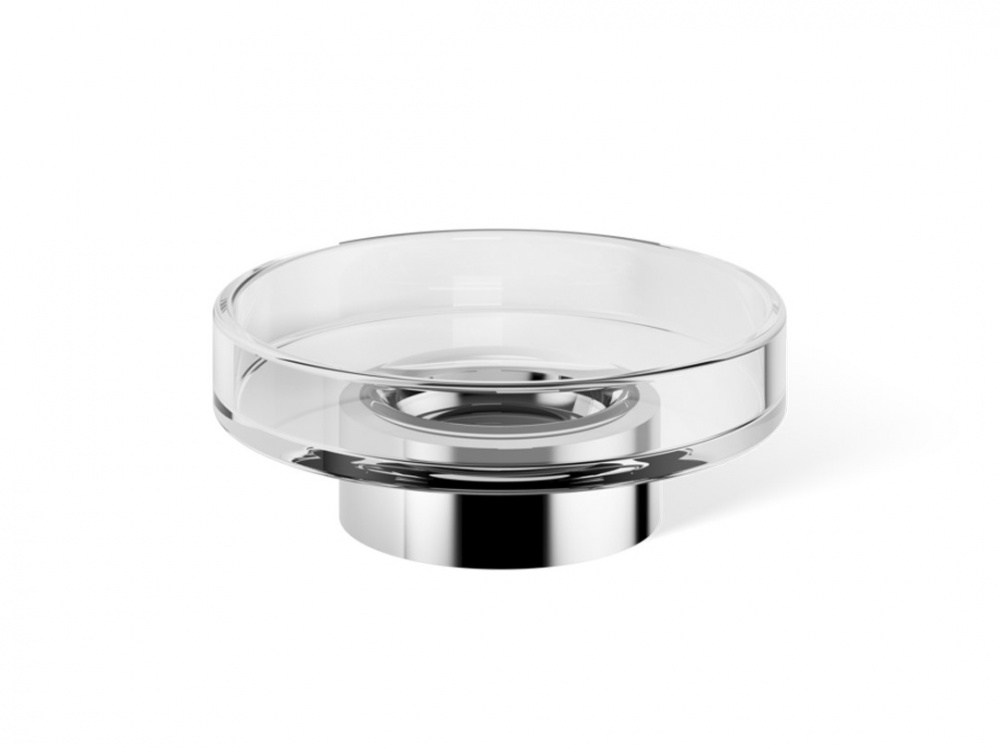 DW ROUND CENTURY STS Мыльница настольная, H4x11x11 см, Стекло/Хром арт. 30813