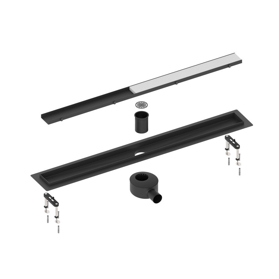 Душевой лоток (двухсторонняя решетка) TIMO Drain System DS230208/03, черный арт. 175887