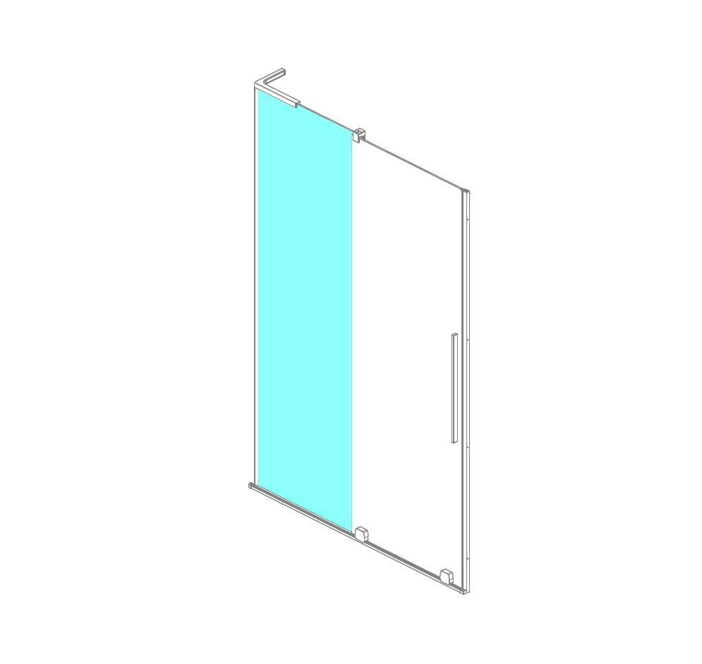 RADAWAY Furo Wall 580 Неподвижное стекло для двери, прозрачный арт. 32756