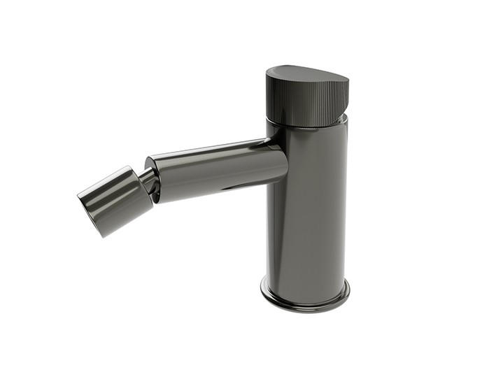 NOKEN TONO Однорычажный смеситель для биде, ребристая ручка, без ДК, 5.68 л/мин, титан арт. 34695