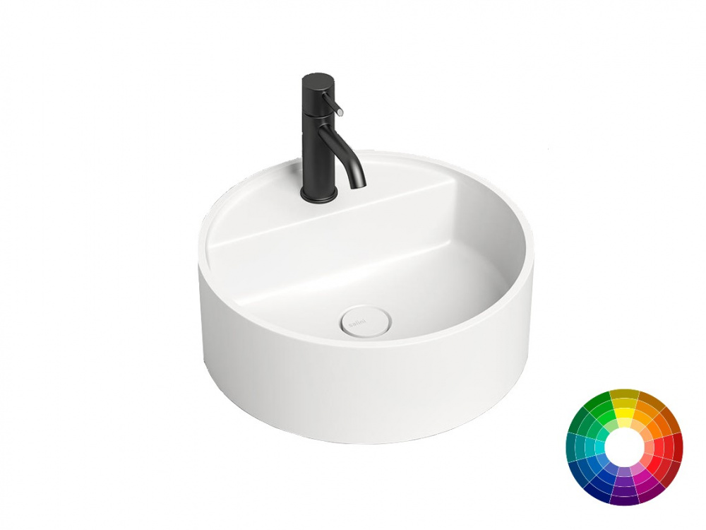 Salini ARMONIA TOP 02 Раковина накладная 450х450х160 мм, БЕЗ отв. под смес., S-Stone-RAL матовый арт. 36430