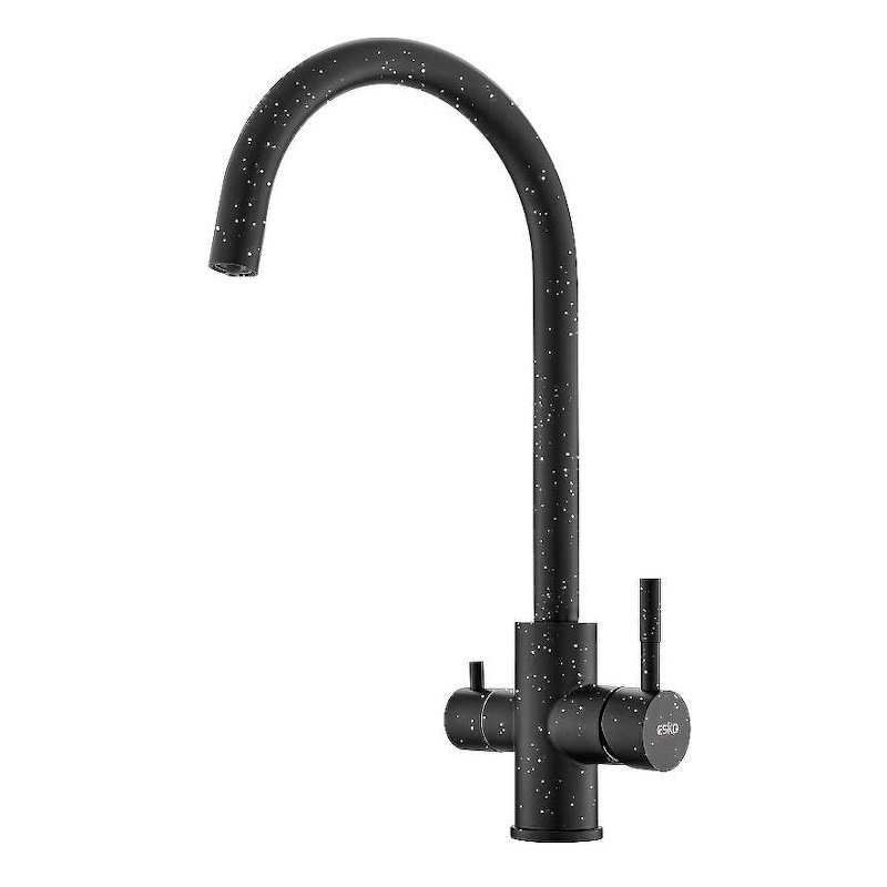 Смеситель для кухни с подключением фильтра Esko Kitchen GR 04 B/K04B, черный арт. 171680