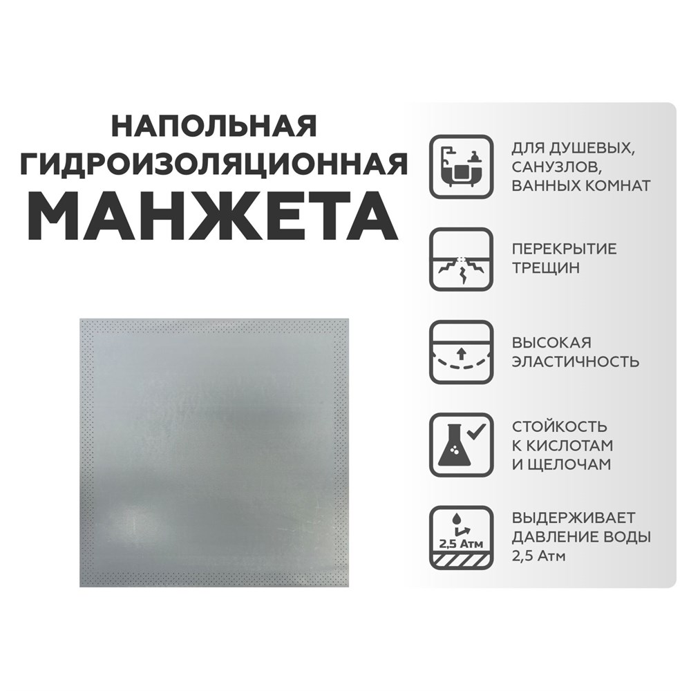PLITONIT Манжета гидроизоляционная напольная 425х425 мм арт. 201100
