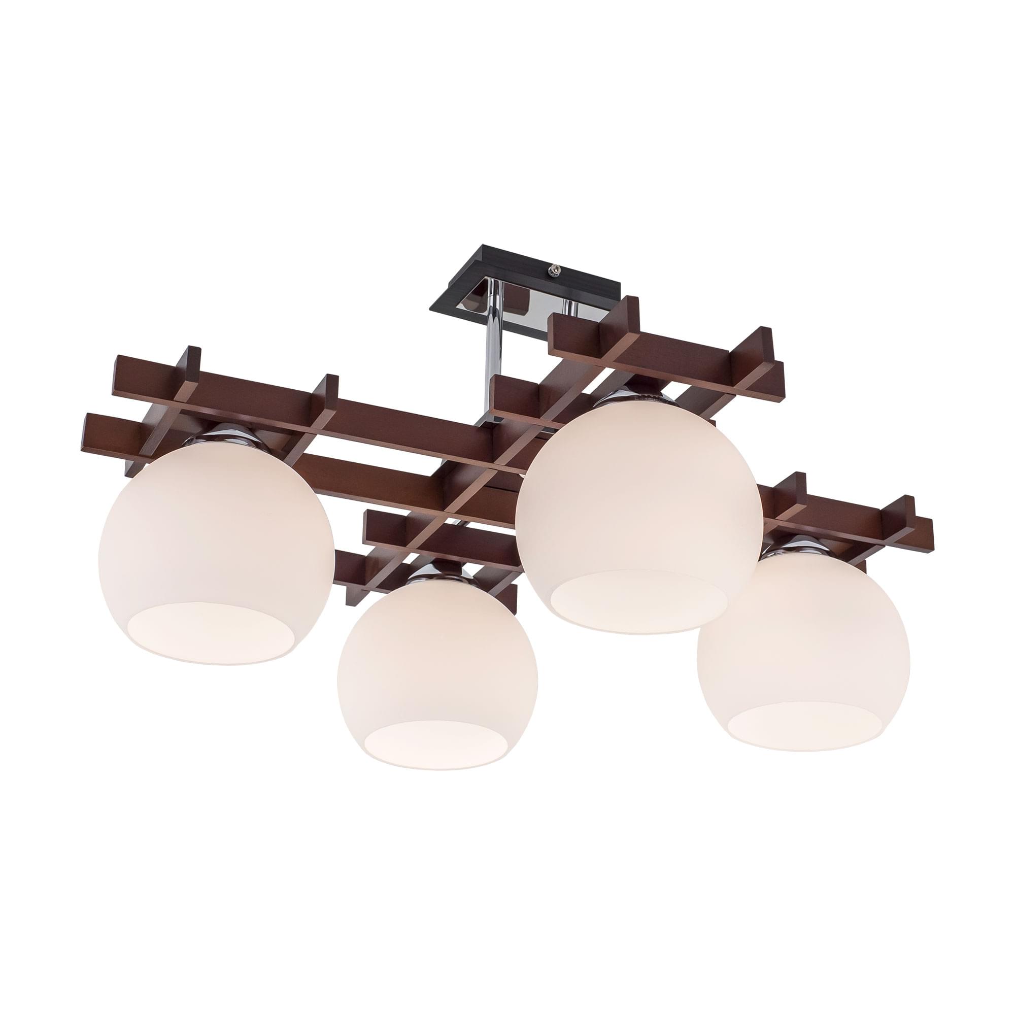 Citilux Нарита CL114141 Люстра деревянная Венге Хром арт. 88196