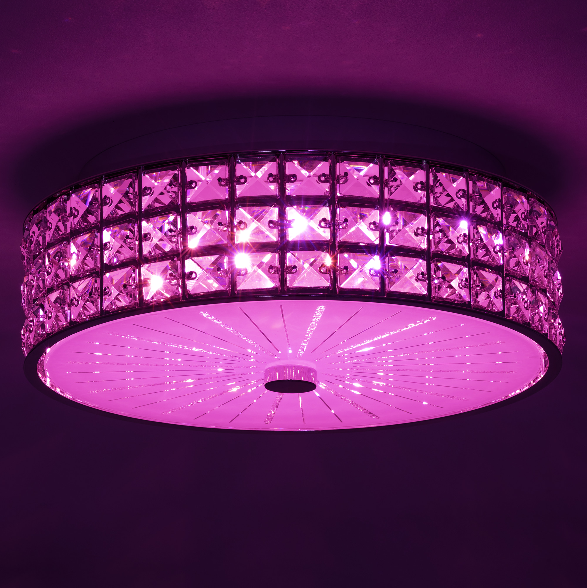 Citilux Портал CL32413G1 LED RGB Люстра хрустальная с пультом Хром арт. 89064