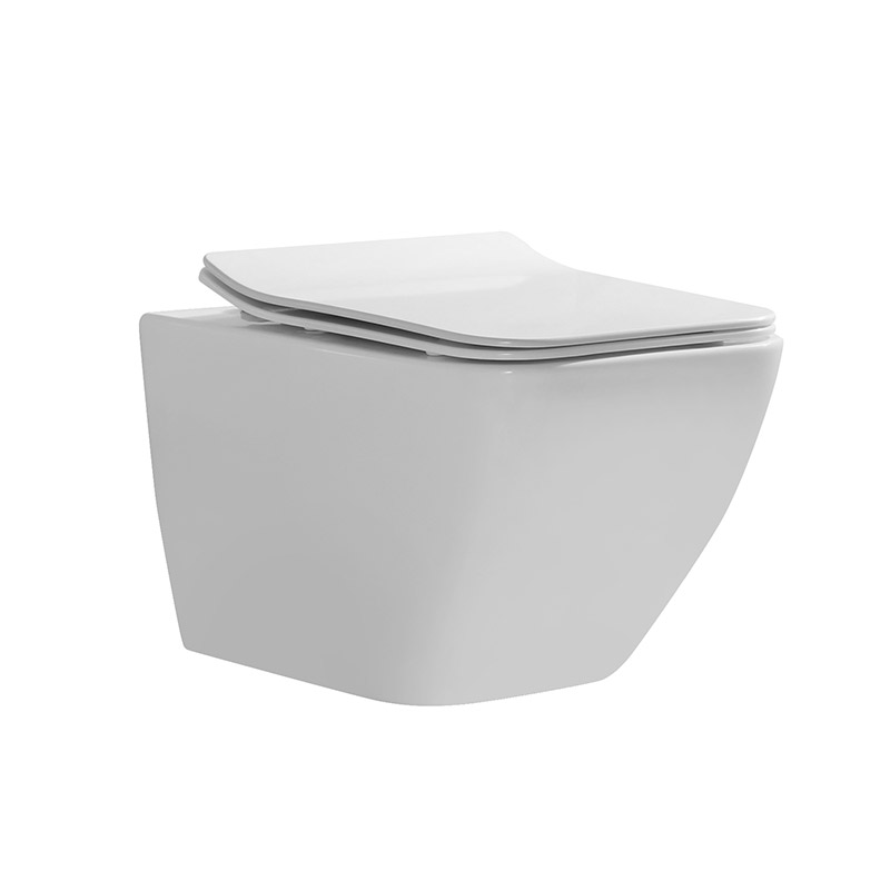 NEMO Унитаз подвесной безободковый c крышкой Soft close, 530х360х365 мм, белый арт. 37548