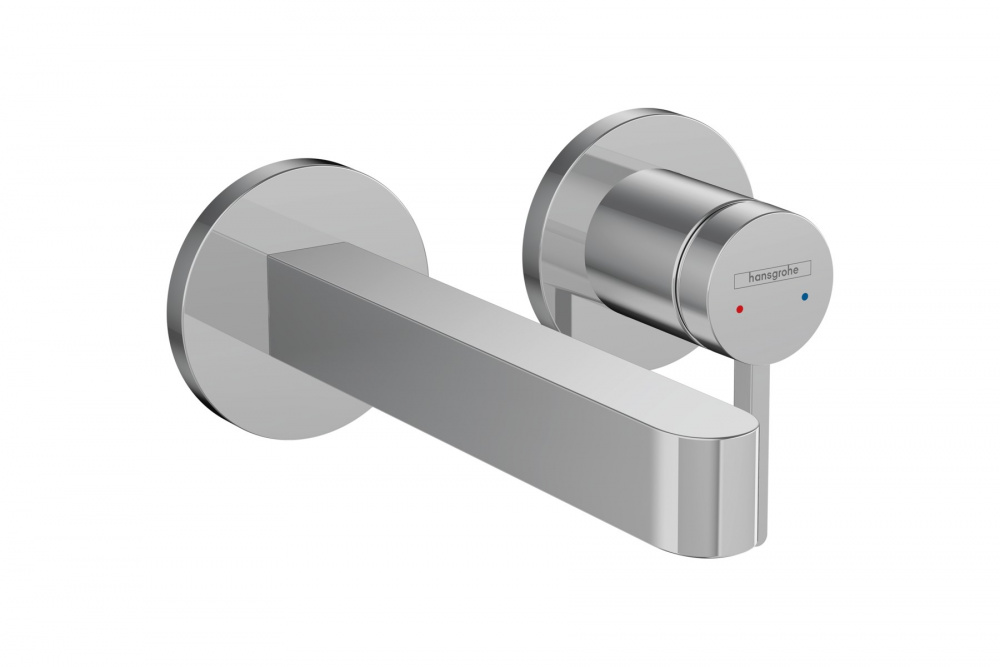 HANSGROHE Finoris Смеситель для раковины из стены, однорычажный, СМ, излив 16,8 см, БЕЗ ДК, хром арт. 35284