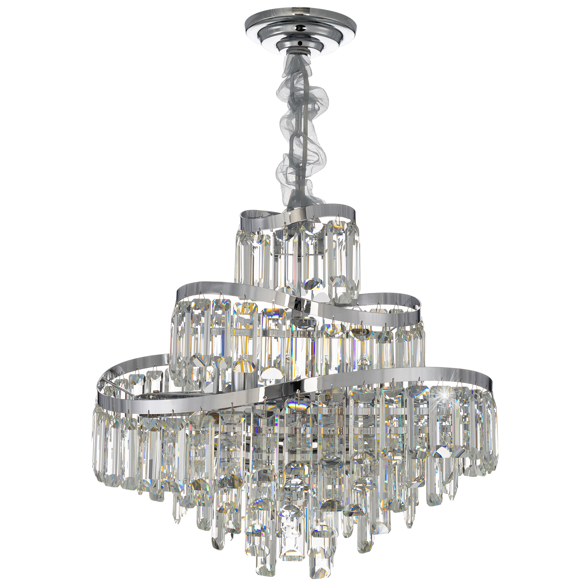 Citilux NAIAD CL315151 Люстра хрустальная подвесная Хром арт. 89472