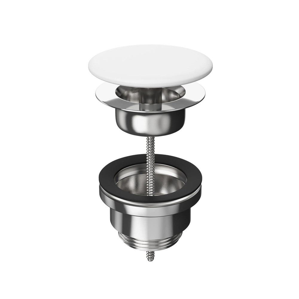 KMUNDr07MWh1 Донный клапан с керамической крышкой, белый матовый арт. 202938