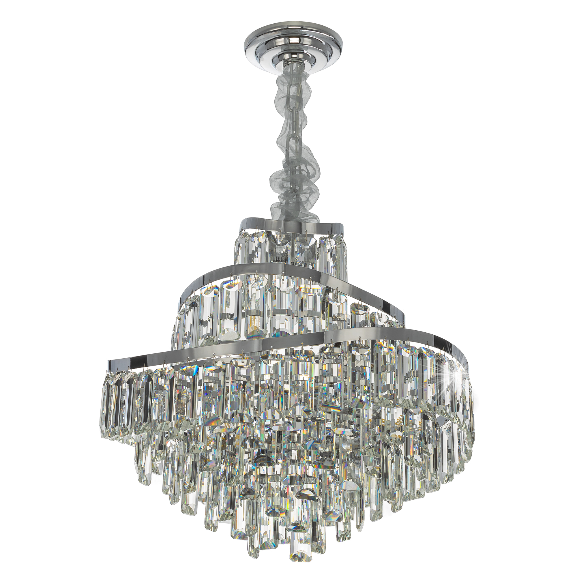 Citilux NAIAD CL315151 Люстра хрустальная подвесная Хром арт. 89472