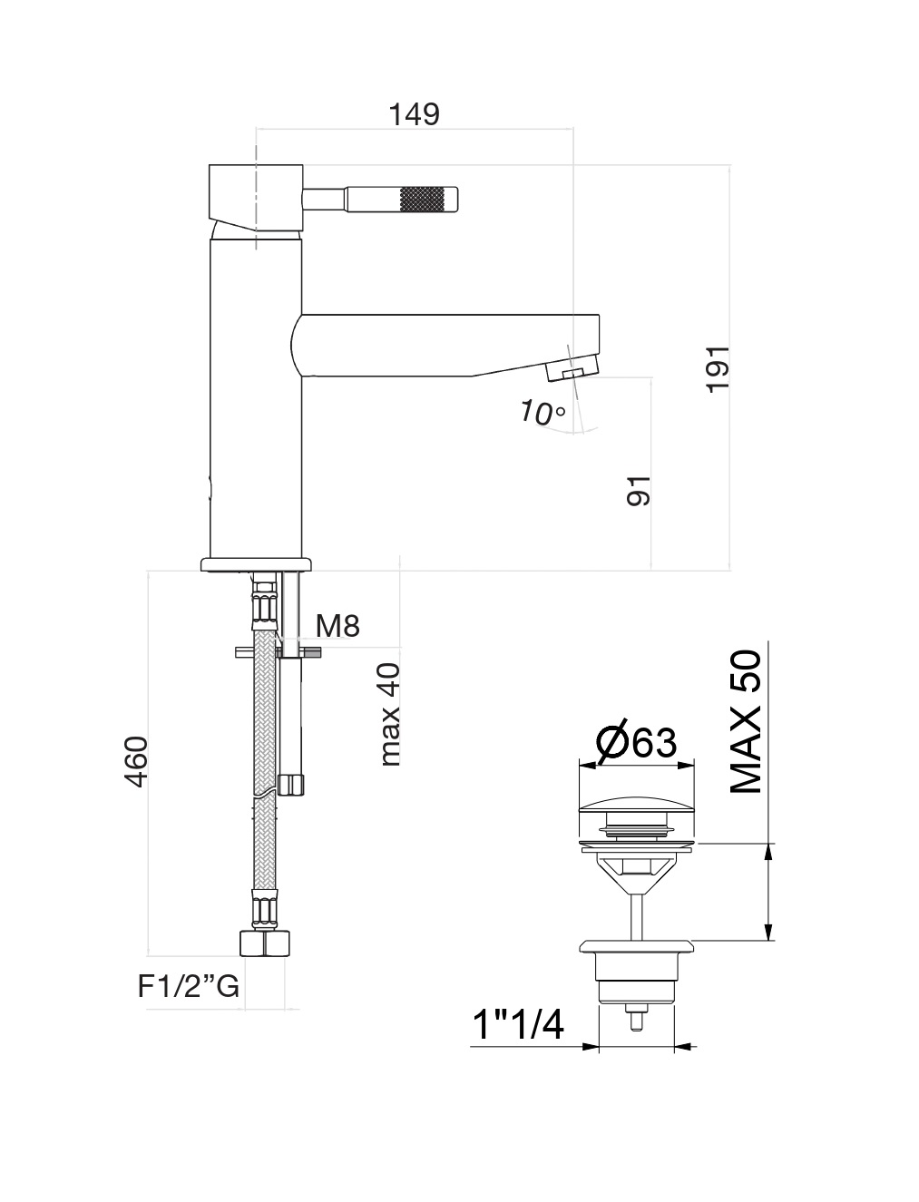 Смеситель для раковины Fiore XENON 44CR5276, хром арт. 162213