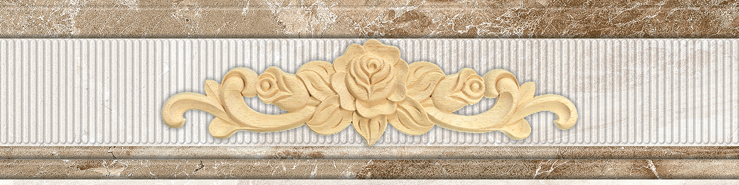 Плитка Cube Napoli Border-1 with gold 7.5x30 (шт.) арт. 52867