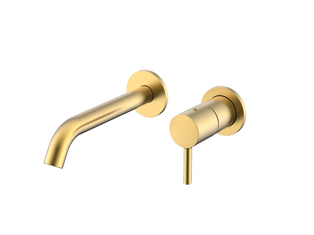NEMO ROUND Смеситель из стены для раковины, BRUSH GOLD арт. 35685