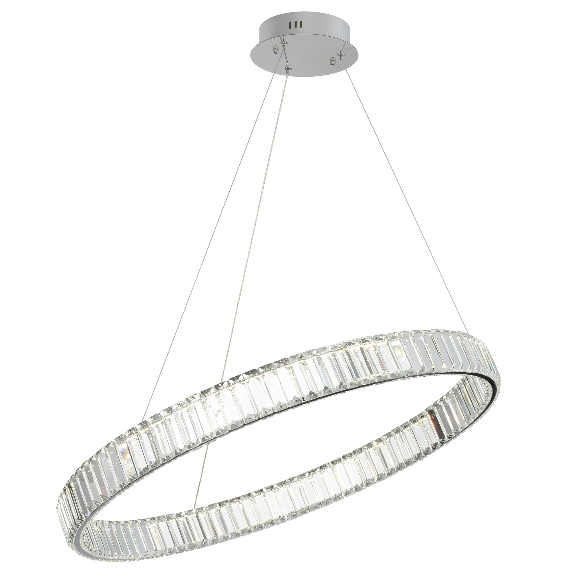 Citilux Чезаре CL338181 LED Люстра хрустальная с пультом Хром арт. 89038