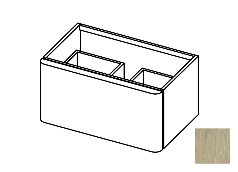 GAMADECOR RADIO BPS Тумба под раковину, включает органайзер, 60x40x50 см, Olmo Light арт. 33541