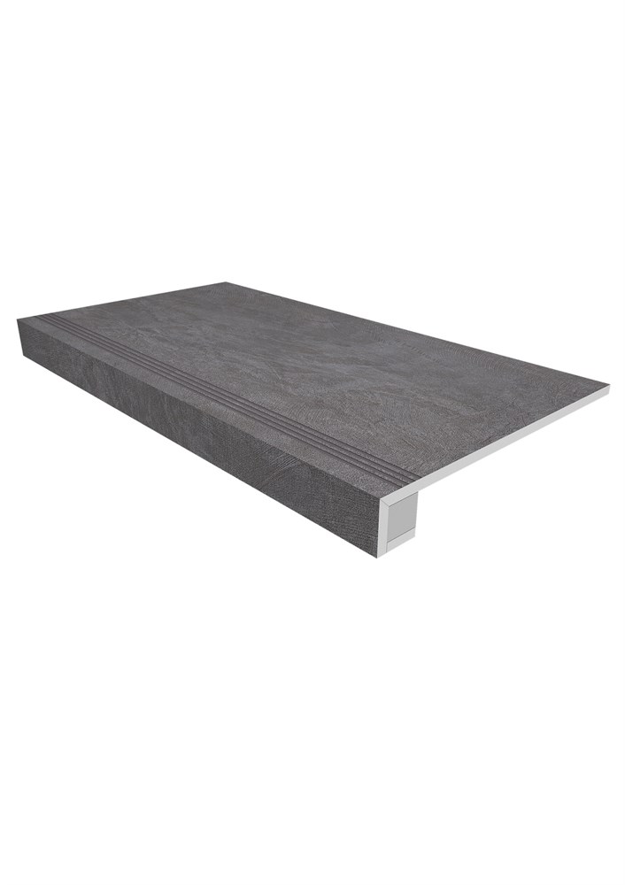 Комплект (Ступень SR06 (33x120) непол. (прямоугол. бортик) с насечками + Подступенок (14,5x120)) арт. 114955