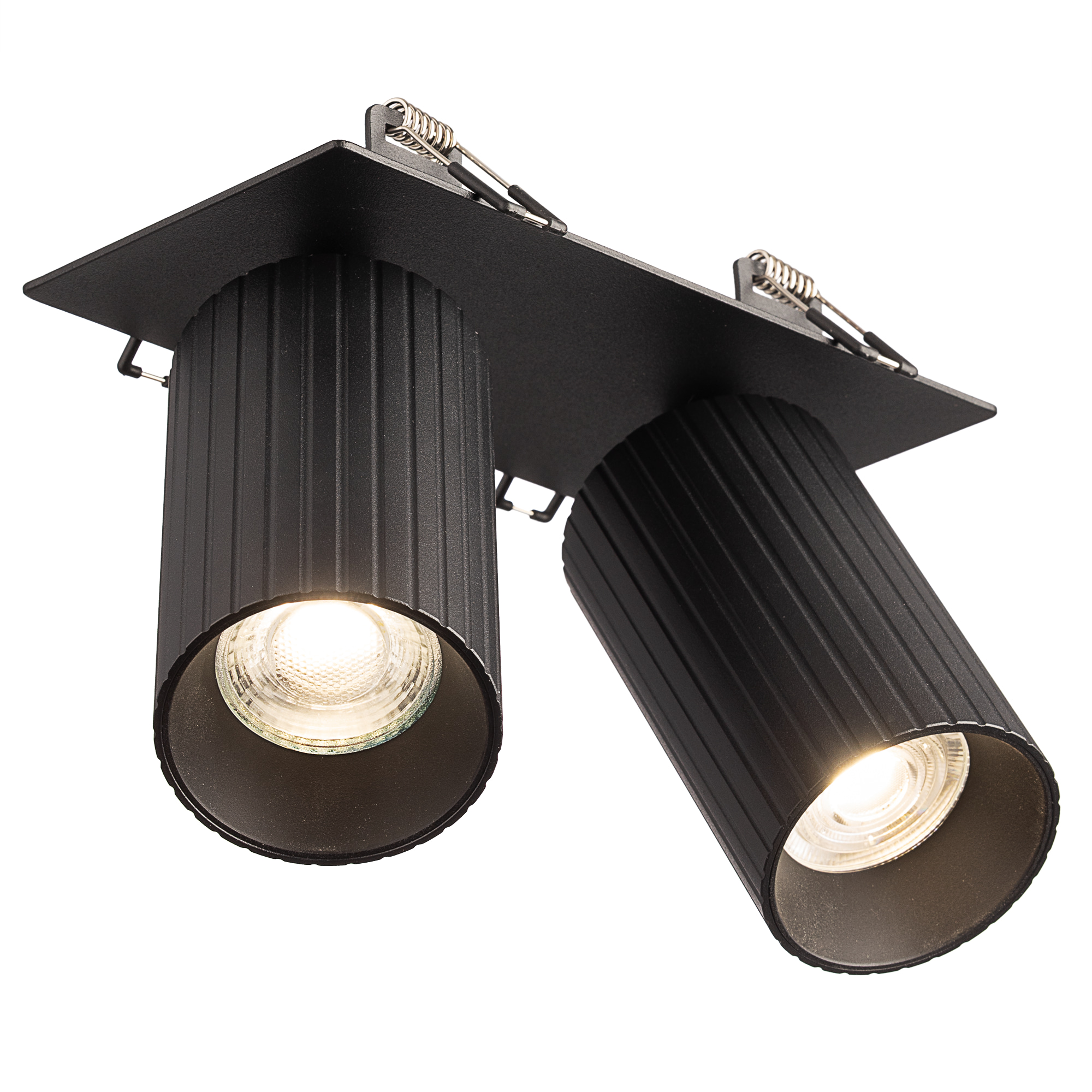 Citilux AXEL CL512D21R Спот поворотный встраиваемый двойной Чёрный Рифлёный арт. 129445