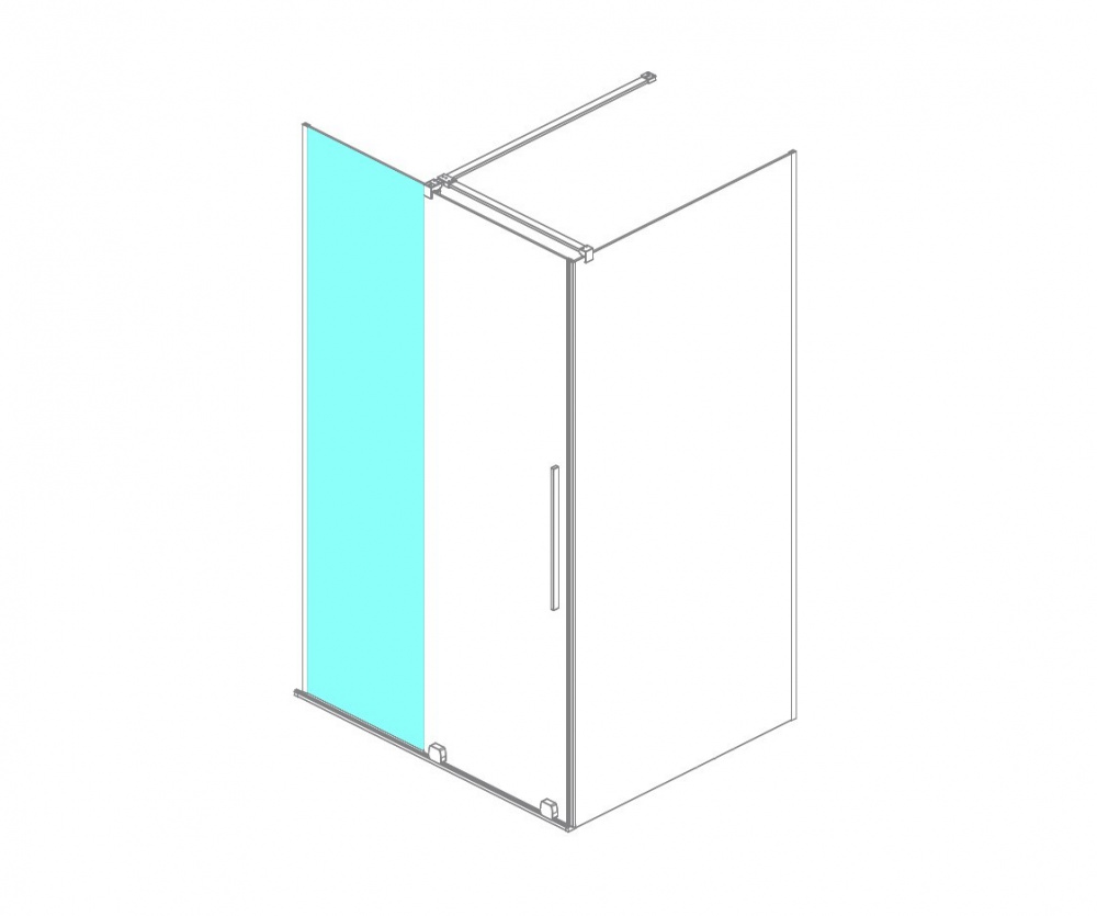 RADAWAY Furo Wall 730 Неподвижное стекло для двери, прозрачный арт. 32778