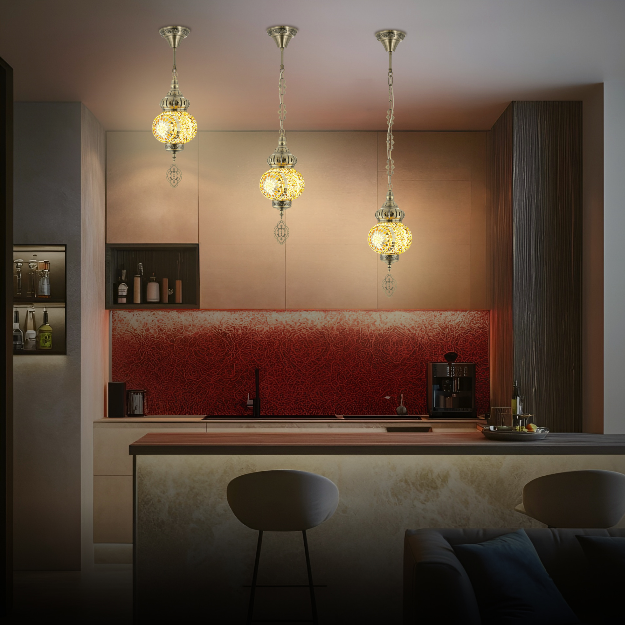 Citilux Каир CL419115 Подвесной светильник Мозаика Янтарь арт. 89508
