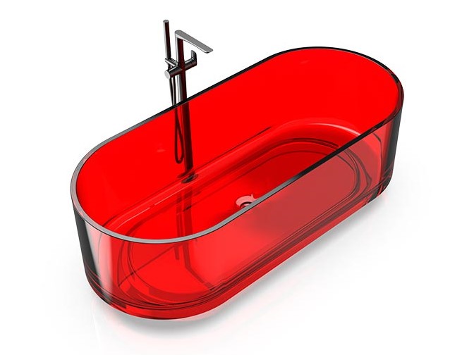 KNIEF ELLIPSE Shape Ванна отдельностоящая 170x75x56 см, 40 Rubin/хром арт. 32478