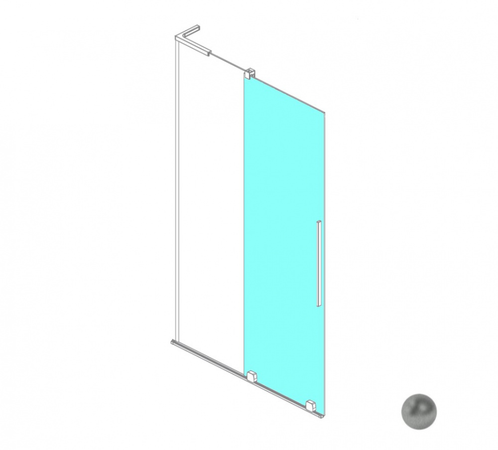 RADAWAY Furo SL PND II Шторка на ванну Door 538 L, 91 никель брашированный/прозрачное арт. 32782