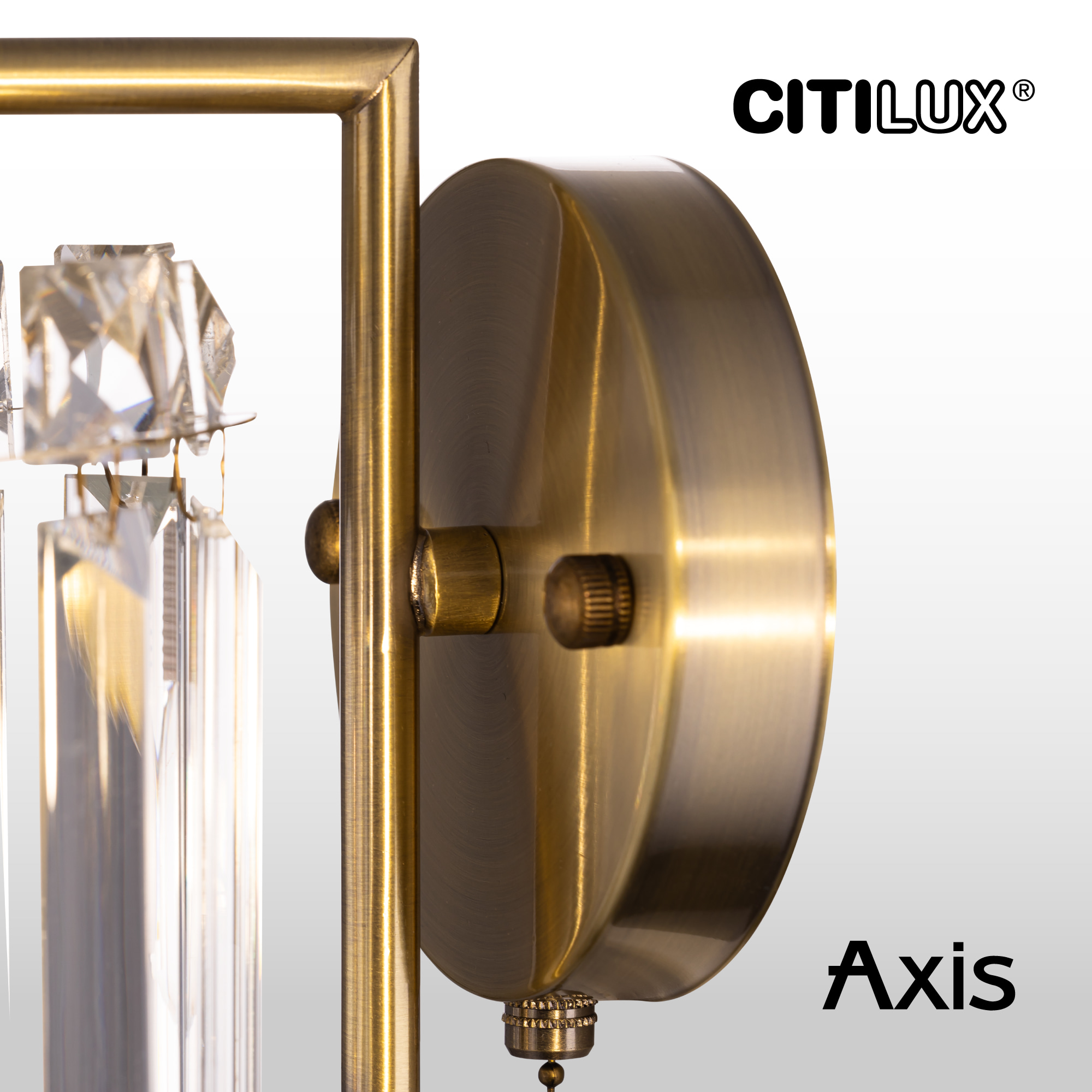 Citilux AXIS CL313413 Бра хрустальное с выключателем Бронза арт. 89231