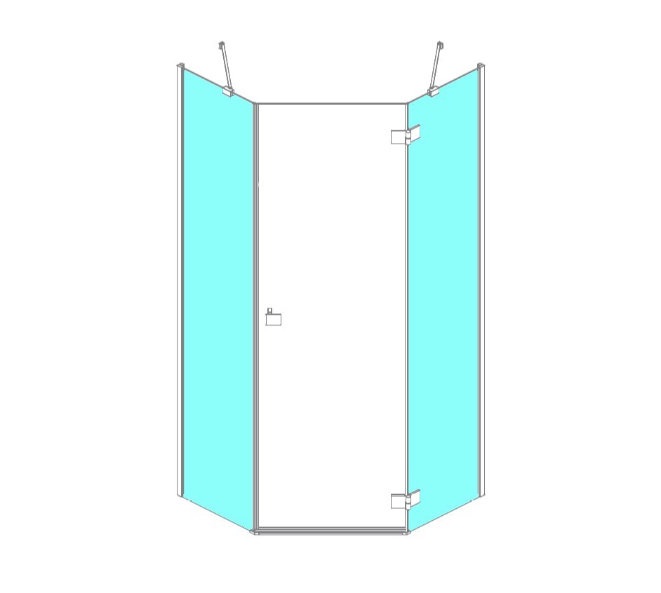 RADAWAY Essenza PTJ walls 90 Z×90 S Боковые стенки, H2000 мм, прозрачное арт. 32784