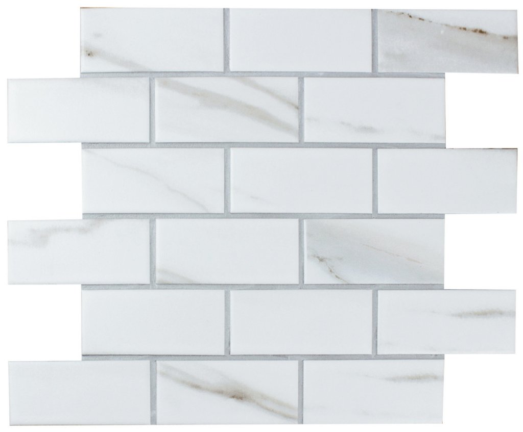 Плитка керамическаядекоративная Brick Calacatta Gold 6.5*295.5*291 45*95 арт. 90353