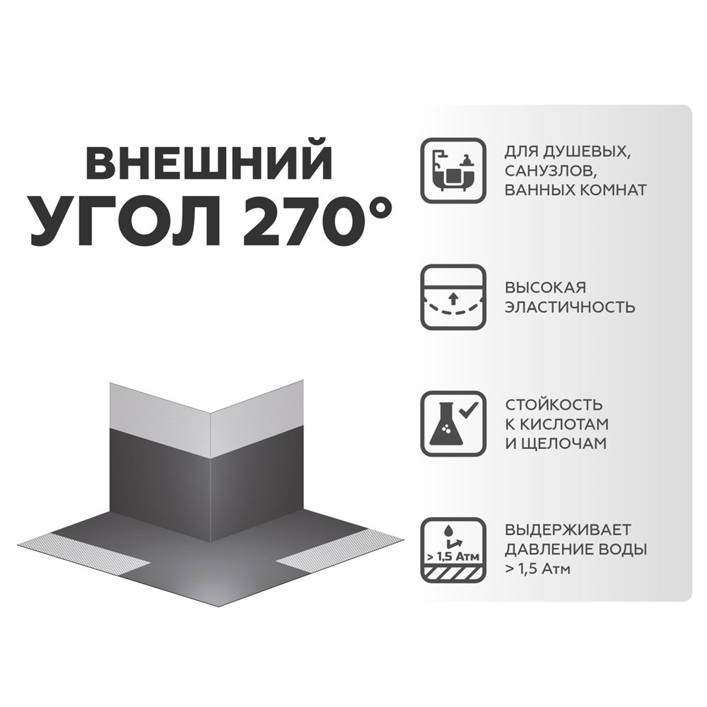 PLITONIT ГидроЛента угол внешний 270° арт. 201098