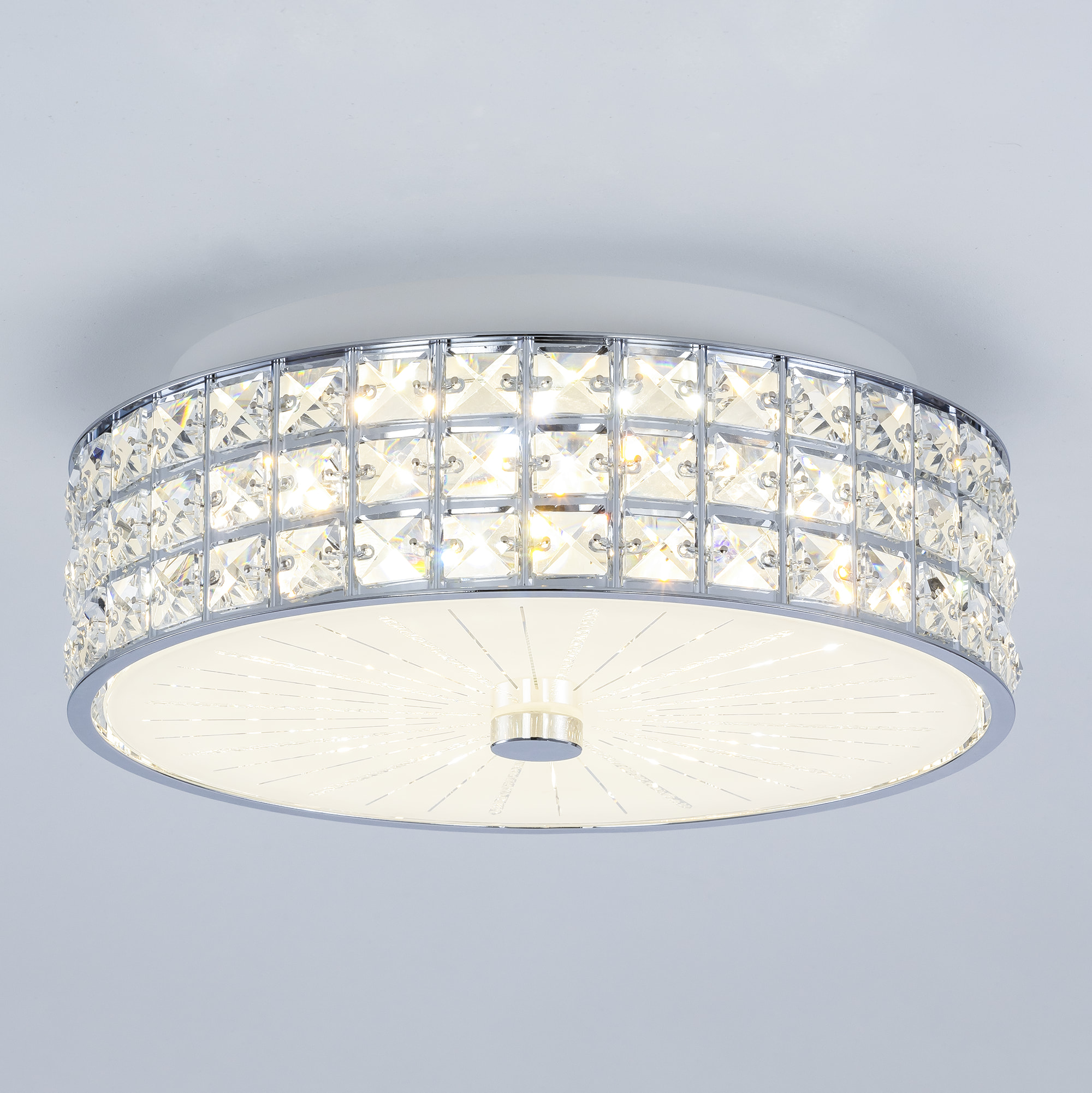 Citilux Портал CL32413G1 LED RGB Люстра хрустальная с пультом Хром арт. 89064
