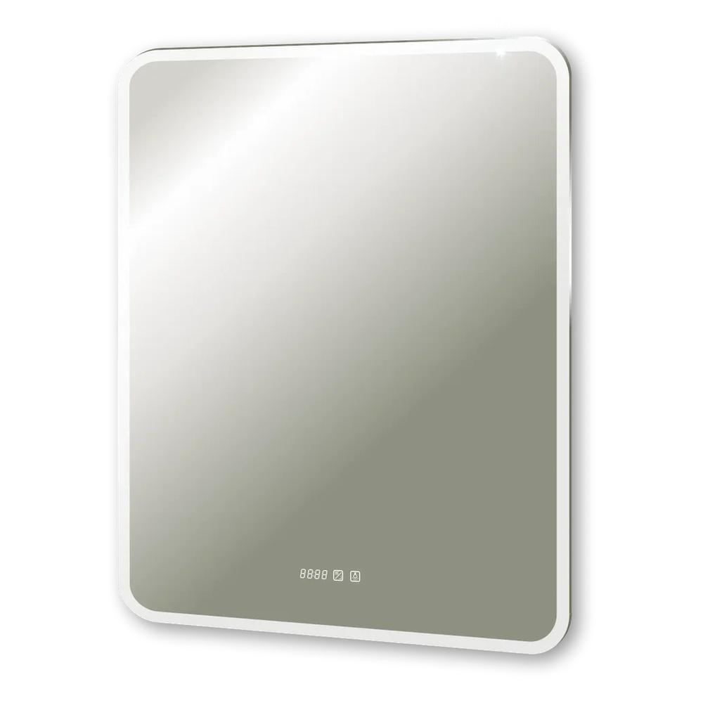 Зеркало Silver Mirrors Стив 800х1000 - 3 вертикальный (двойной подогрев, часы, сенсорный выключатель) арт. 179022