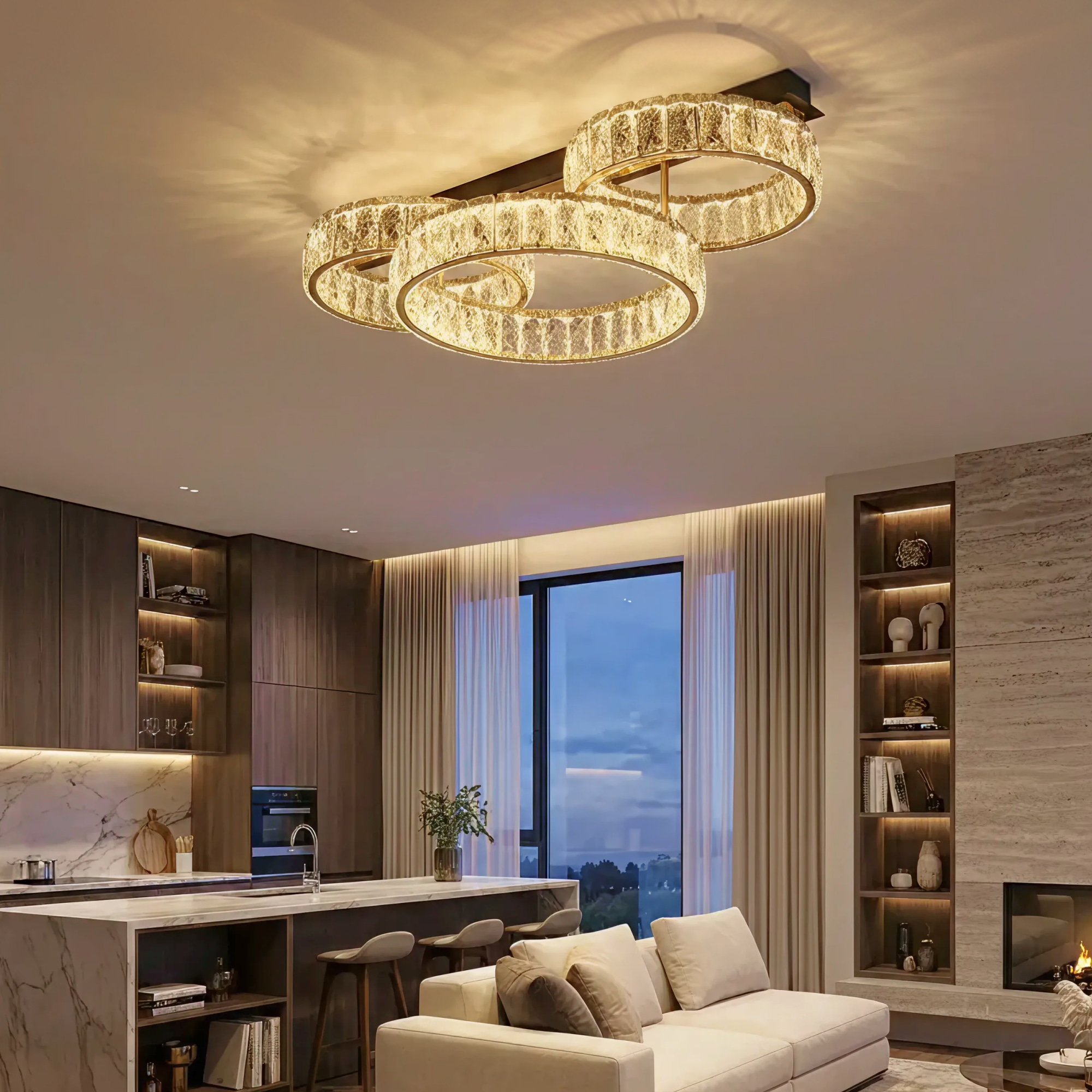 Citilux PALANT CL325162 LED Люстра хрустальная Чёрный+Бронза арт. 89713